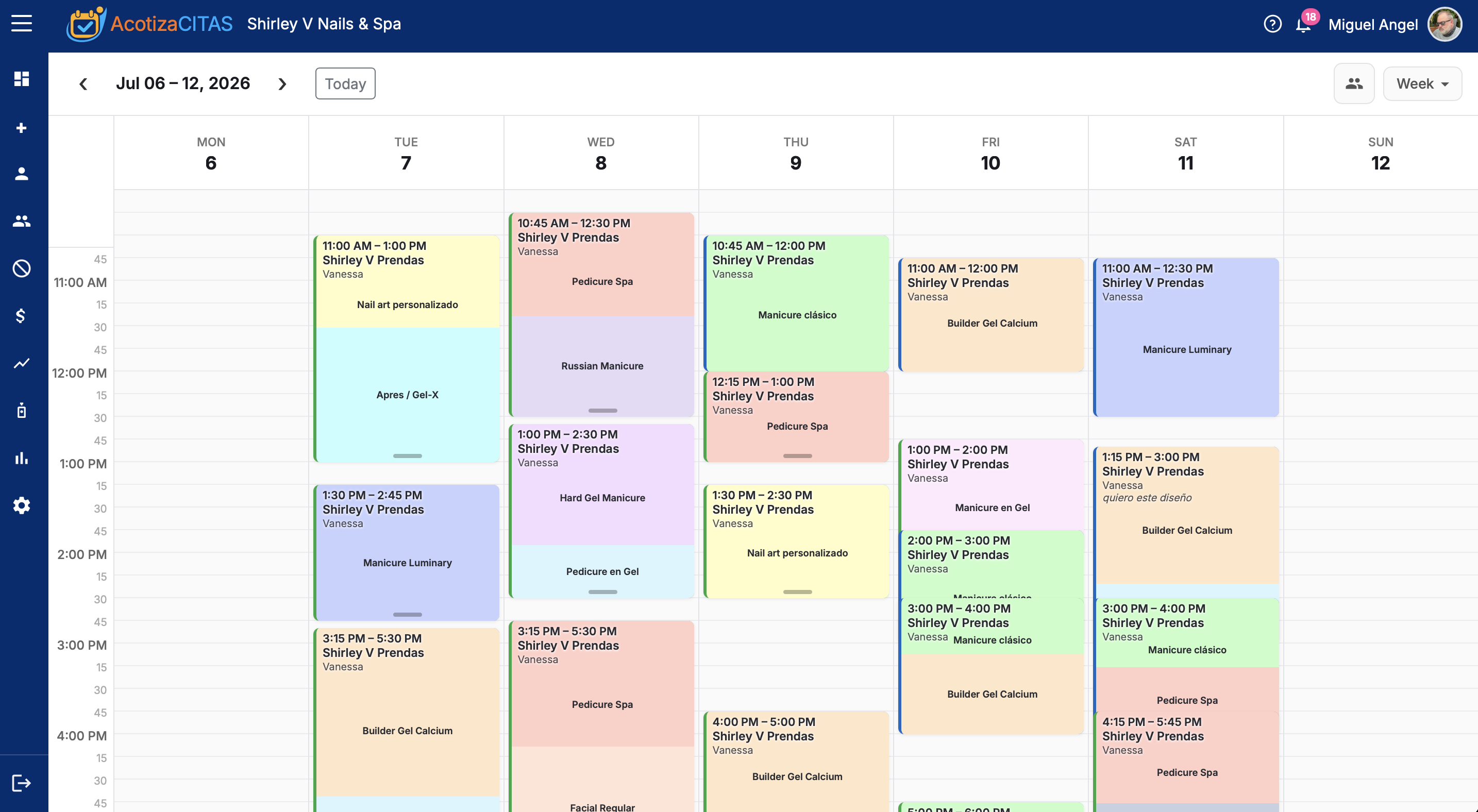 Team calendar